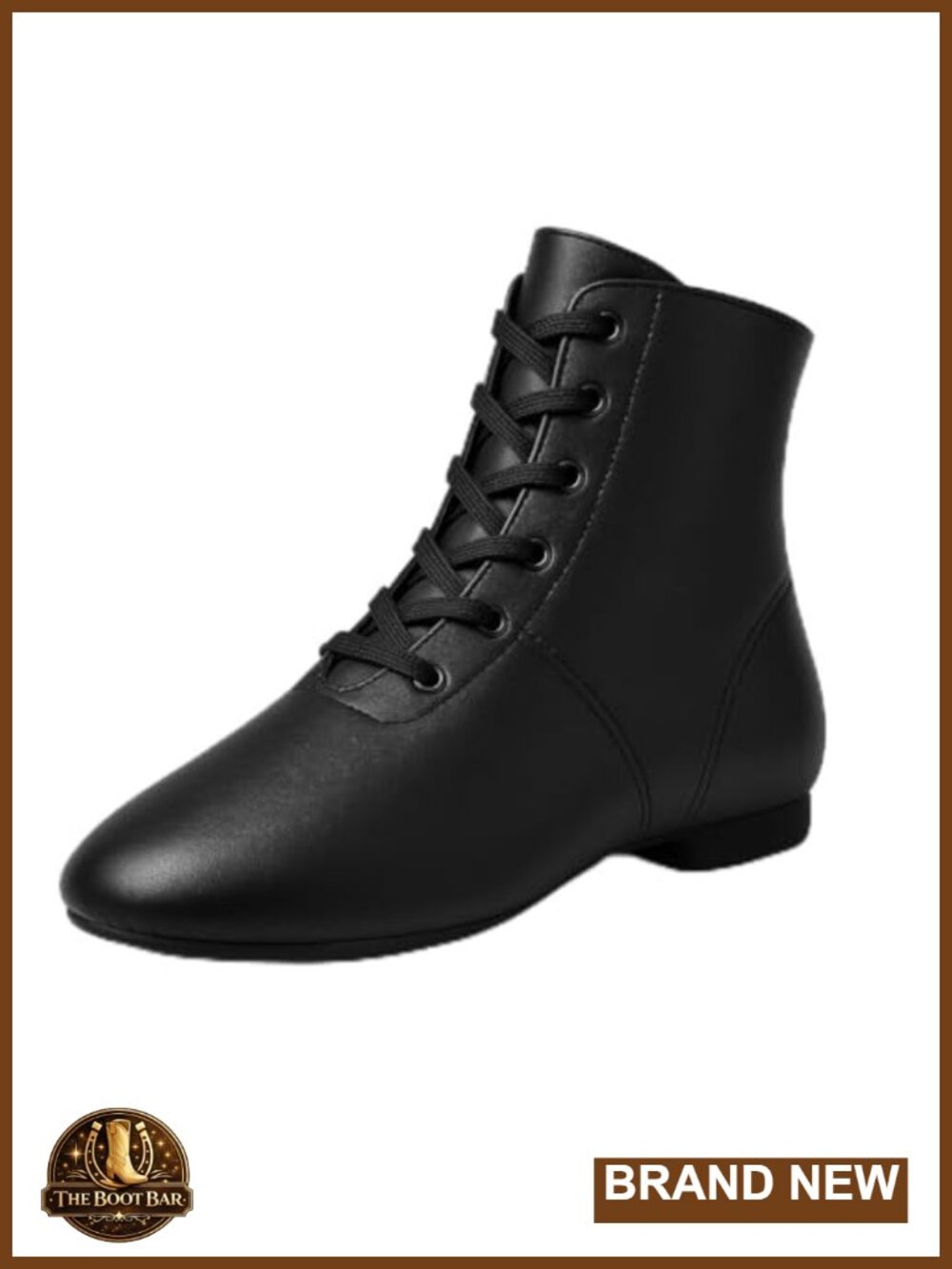 Jazz Boots Dance Shoes High Top Lace Up Premium Leather Split Sole Over Ankle